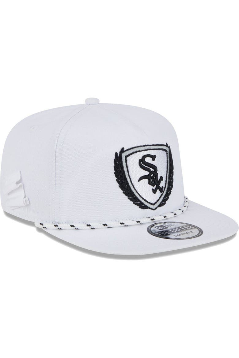 Men's New Era White Chicago White Sox Golfer Tee 9FIFTY Snapback Hat, Main, color, White