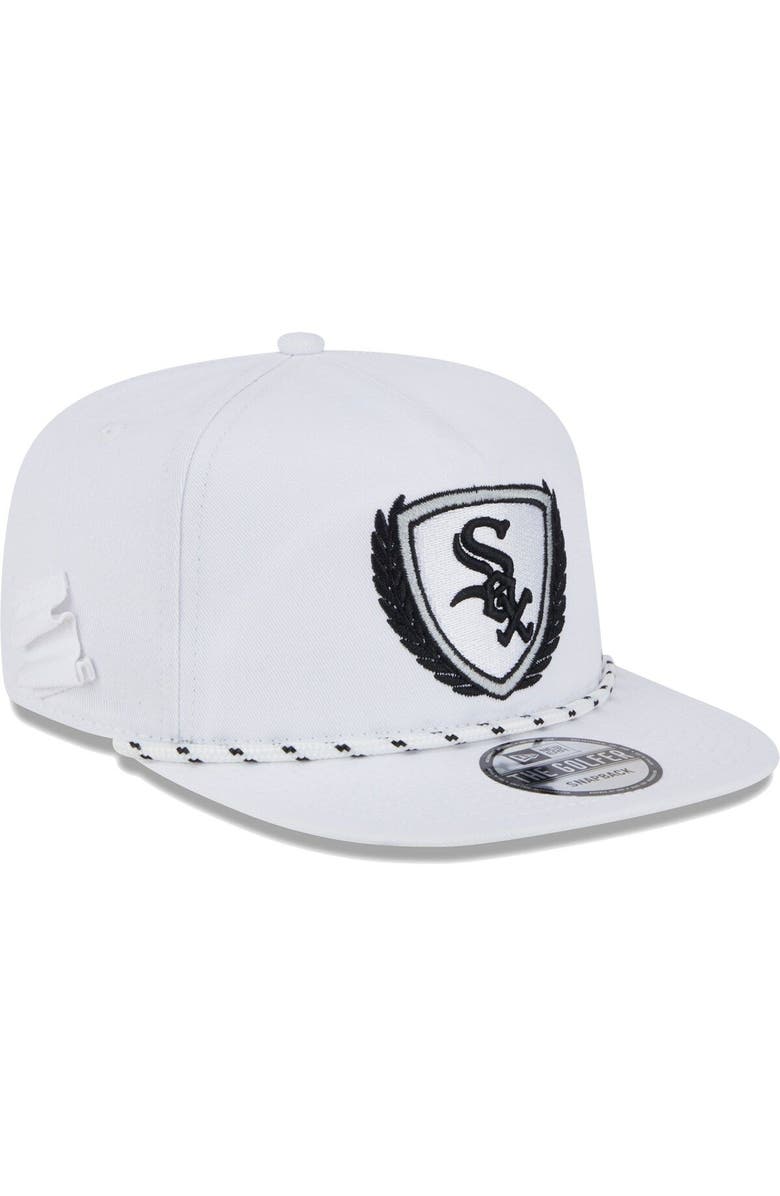 New Era Men's New Era White Chicago White Sox Golfer Tee 9FIFTY Snapback Hat, Main, color, White