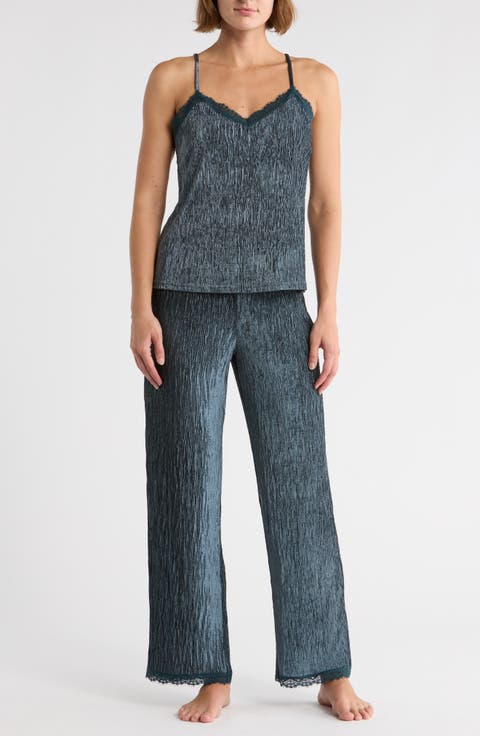 Crinkle Velour Pajamas