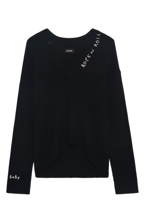 Zadig & Voltaire Womens Black Miky V-neck Cashmere Jumper In Black