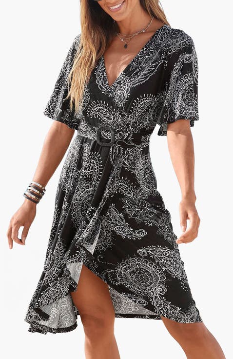 Belted Asymmetrical Dress