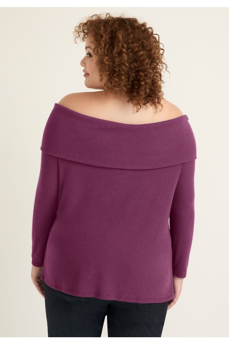 Off The Shoulder Top, Alternate, color, PURPLE REIGN