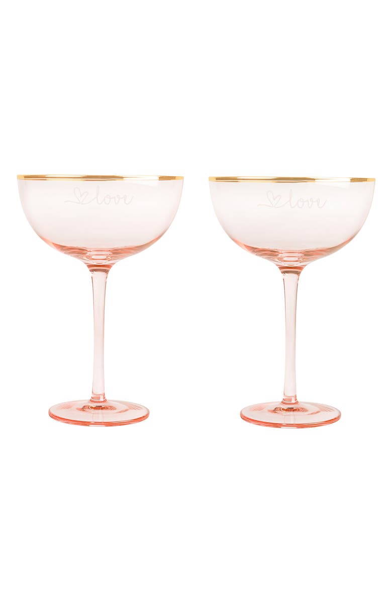 Cathy's Concepts Love Set of 2 Champagne Coupes, Main, color, 