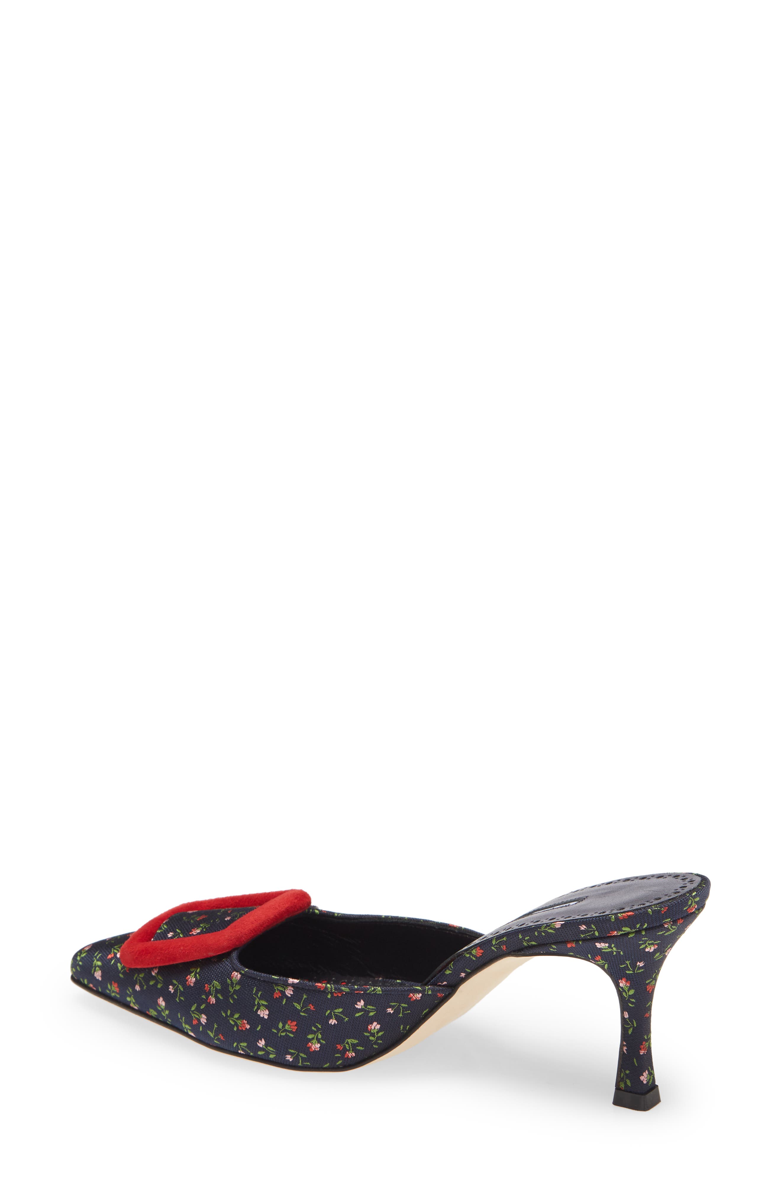 Manolo Blahnik Maysalebi Floral Pointed Toe Mule, Alternate, color, 