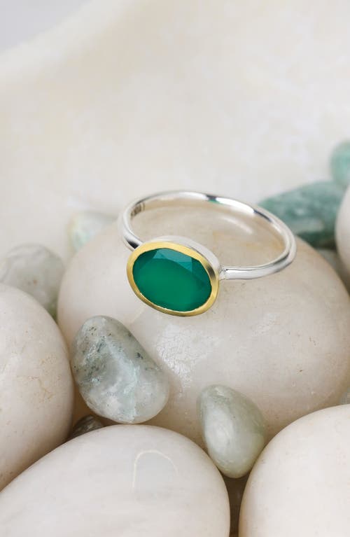 Ys Gems Green Onyx Ring In Green