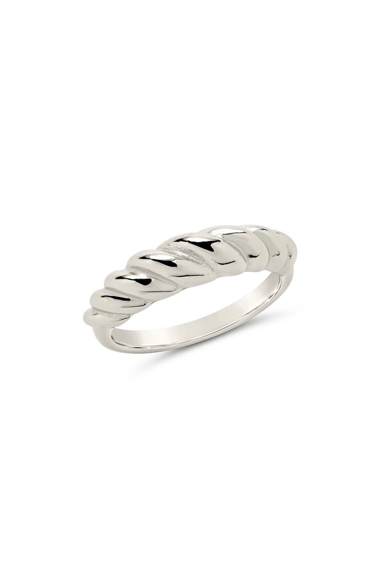 Sterling Forever Graham Band Ring, Main, color, Silver