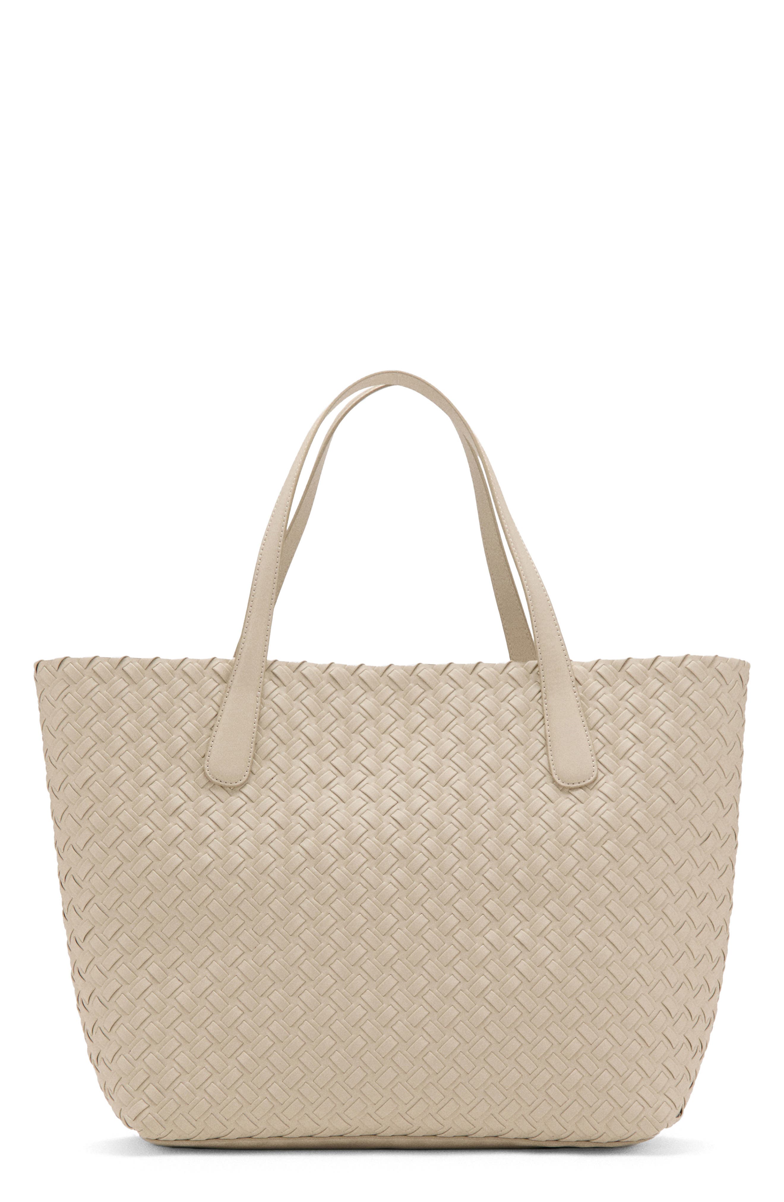 Braided Tote, Main, color, OFF WHITE