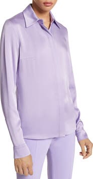 Michael Kors Collection Hansen Charmeuse Button-Up Shirt