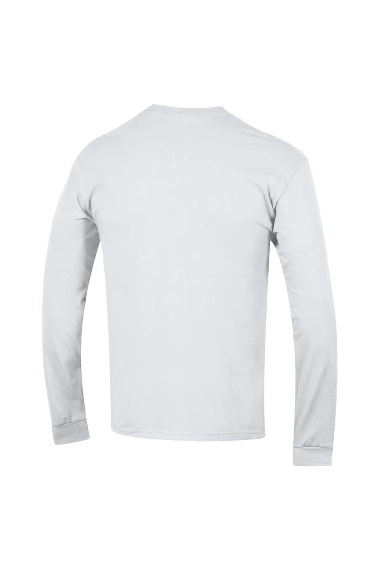 Men's Champion  White North Carolina Tar Heels Arch Over Logo 2-Hit Long Sleeve T-Shirt, Alternate, color, White