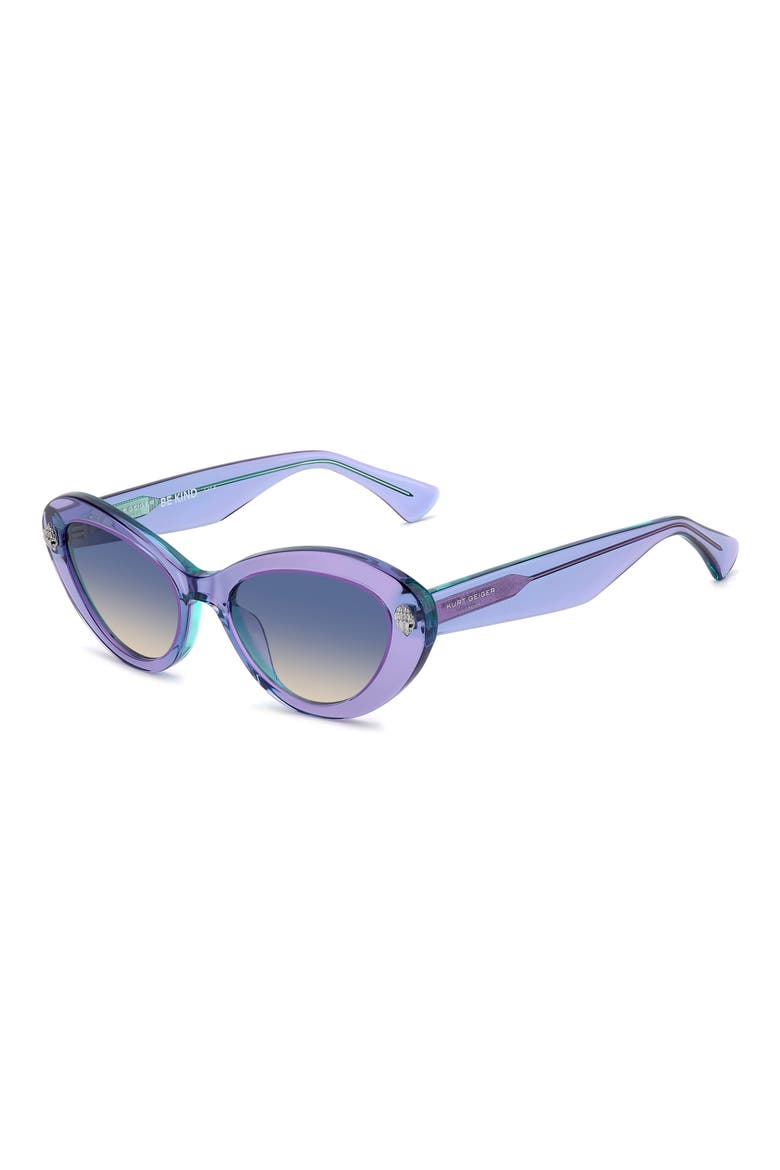 52mm Gradient Oval Sunglasses, Alternate, color, VIOLET/ BLUE PEACH