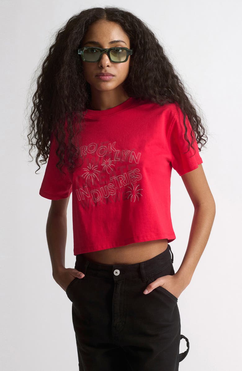 Brooklyn Industries Live Work Create Cotton Crop Graphic T-Shirt, Alternate, color, 