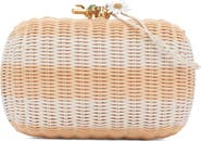 Bottega Veneta Knot Stripe Wicker Clutch Bag