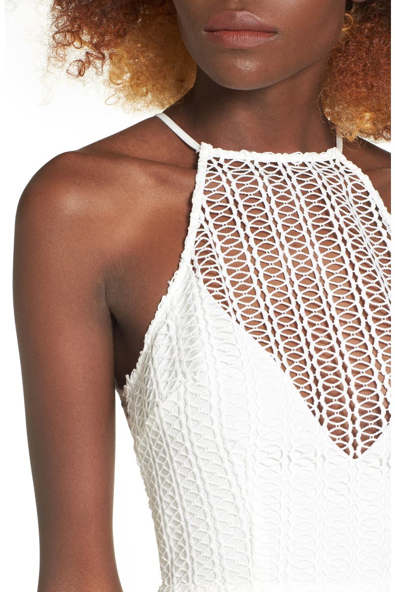 All Night Lace Minidress, Alternate, color, IVORY