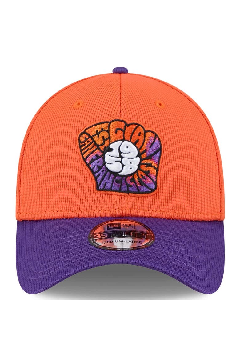 Men's New Era  Orange/Purple San Francisco Giants 2025 City Connect Batting Practice 39THIRTY Flex Hat, Alternate, color, Orange