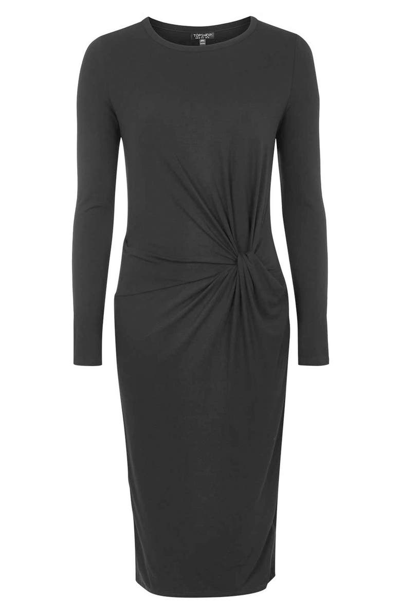 Topshop Knot Front Dress, Alternate, color,