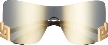 40mm Irregular Mirror Shield Sunglasses