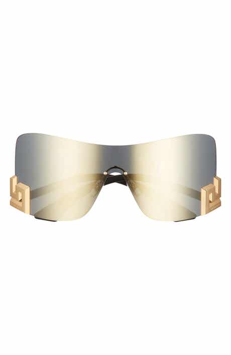 Versace 40mm Irregular Mirror Shield Sunglasses