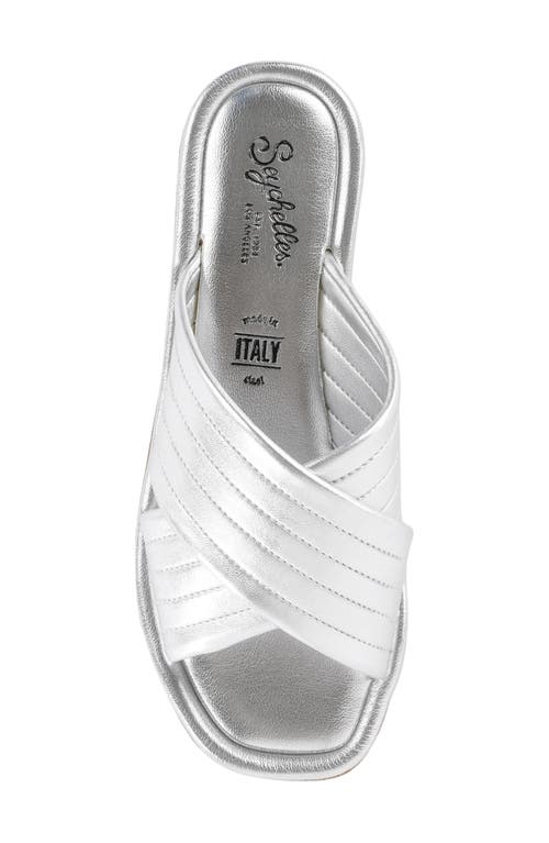 Seychelles World View Ii Slide Sandal In Silver