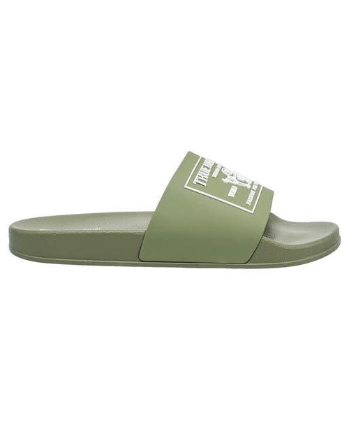 True Religion Kendrick Logo Slide In Olive