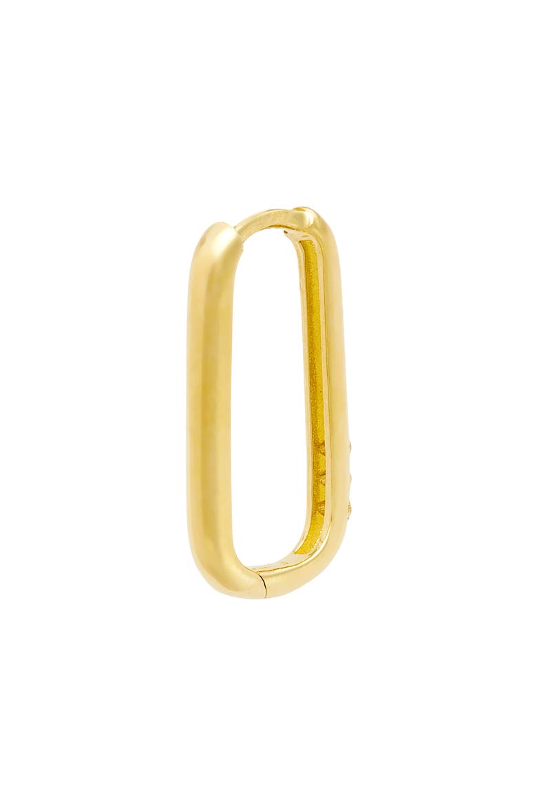 Three Diamond Oval Hoop Earrings, Alternate, color, 14K YELLOW GOLD