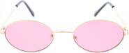 BCBGeneration 58mm Slim Metal Oval Sunglasses