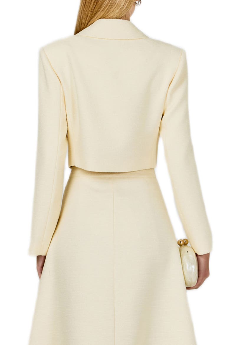 Crop Tweed Jacket, Alternate, color, BUTTER