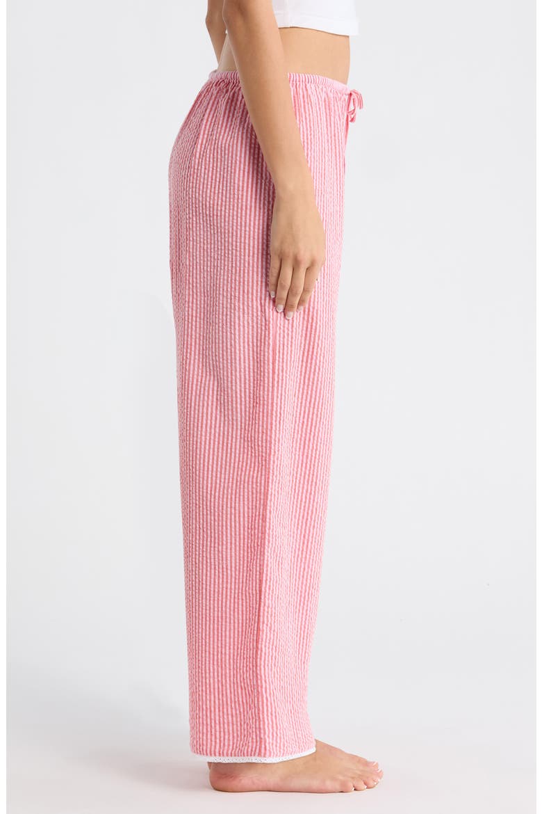 Seersucker Sleep Pants, Alternate, color, CORAL- PINK HICKORY STRIPE