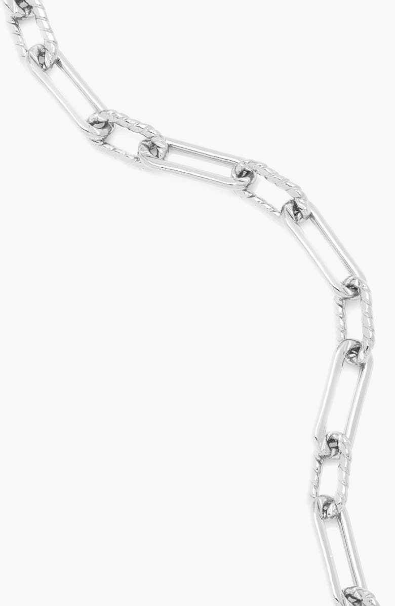 YOJ Oto Rope Slim Chain Bracelet in Silver, Alternate, color, Silver