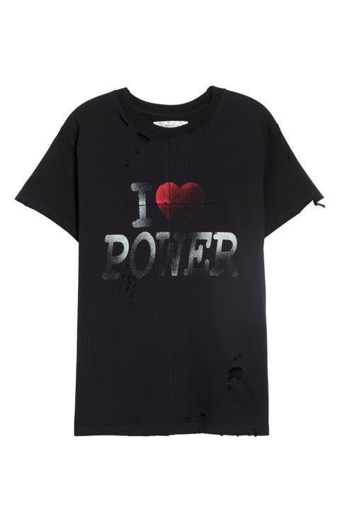 Gender Inclusive Power Distressed Cotton T-Shirt