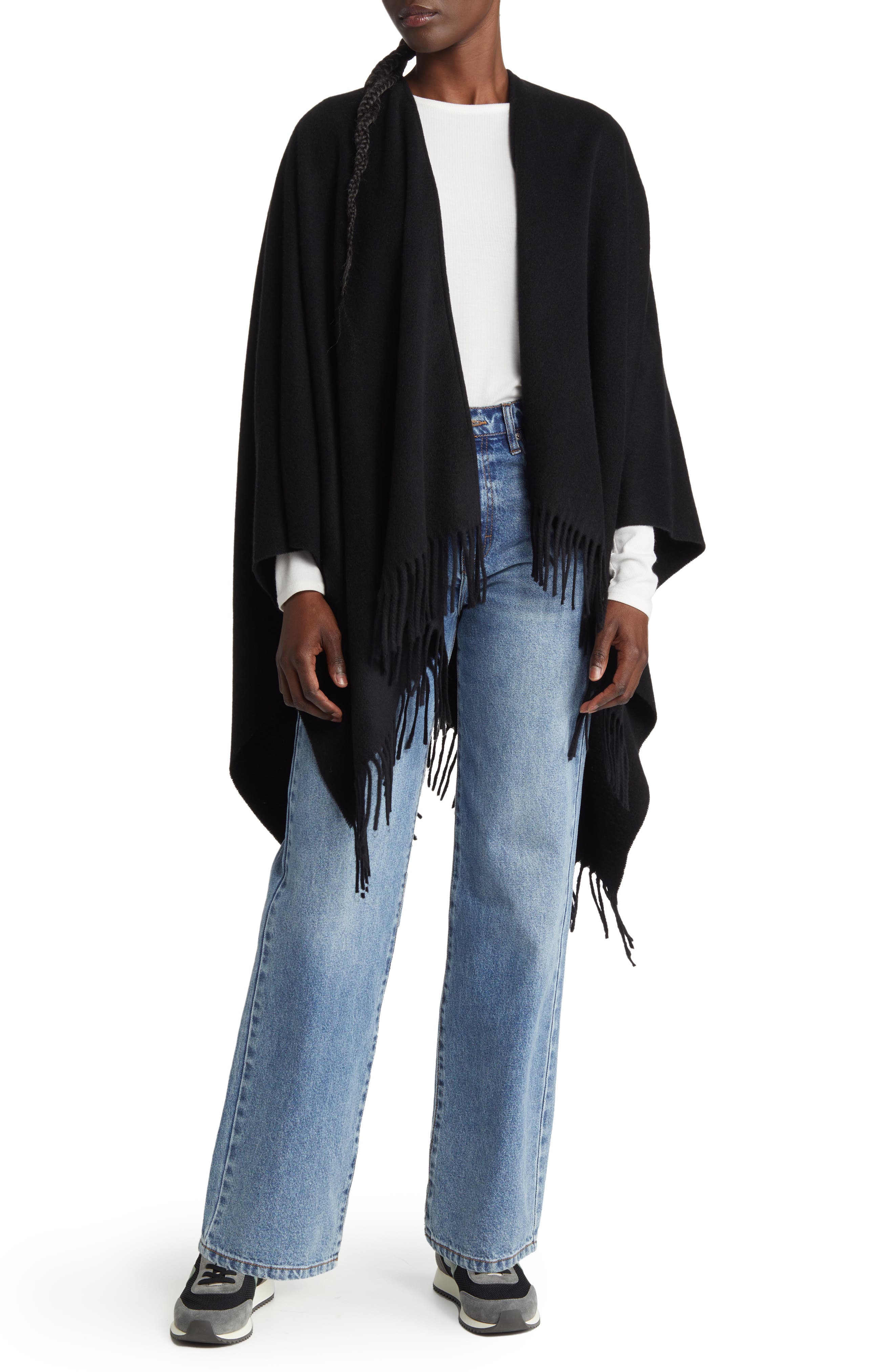 rag & bone Fringed Wool Ruana