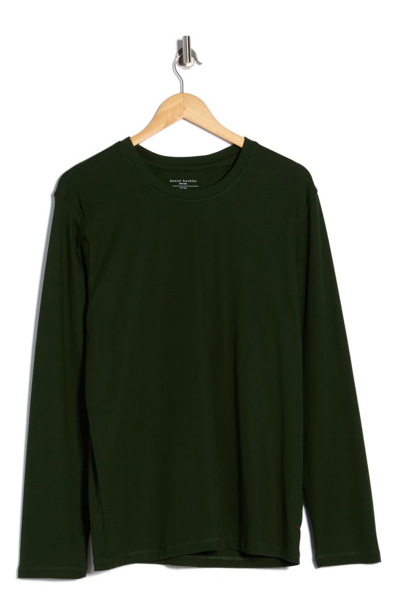 Daniel Buchler Super Fine Cotton Blend Top, Alternate, color, Olive