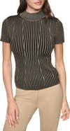 DKNY Mock Neck Knit Top