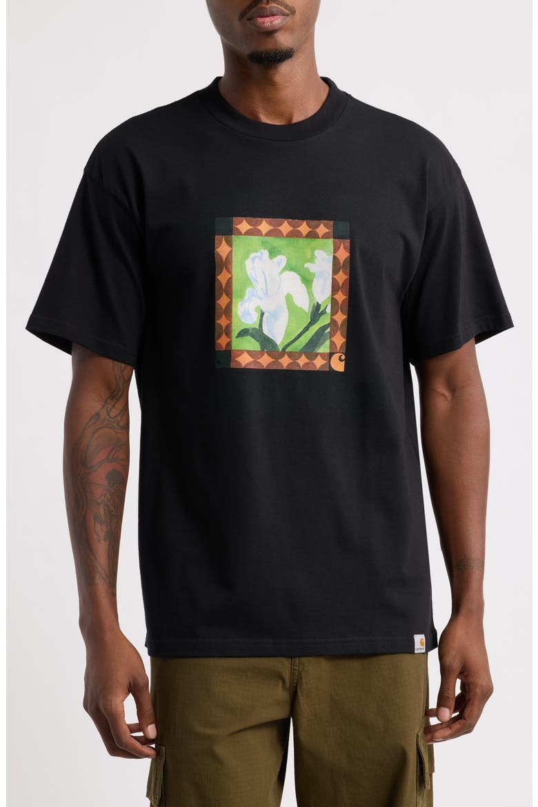 Julia Klenovsky Organic Cotton Graphic T-Shirt, Main, color, BLACK