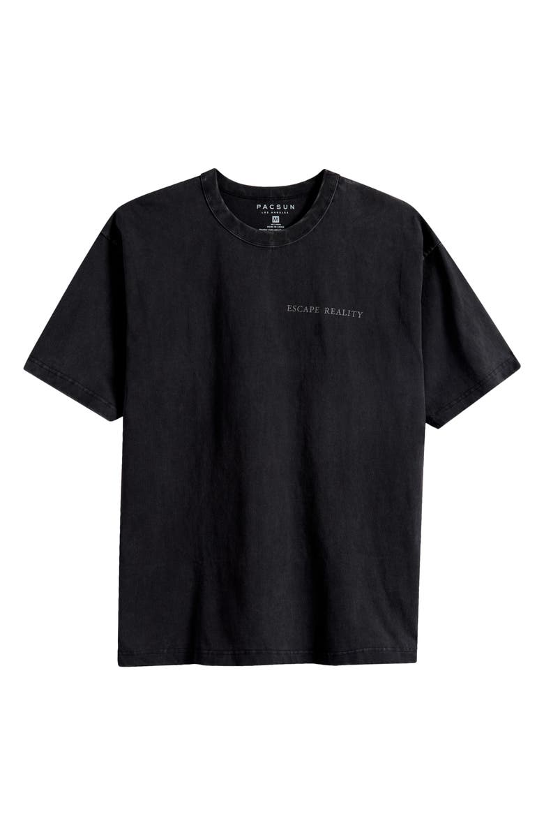 PacSun Escape Reality Cotton Graphic T-Shirt, Main, color, Black