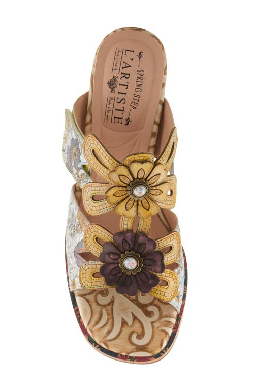 L'artiste By Spring Step Alania Sandal In Yellow Multi