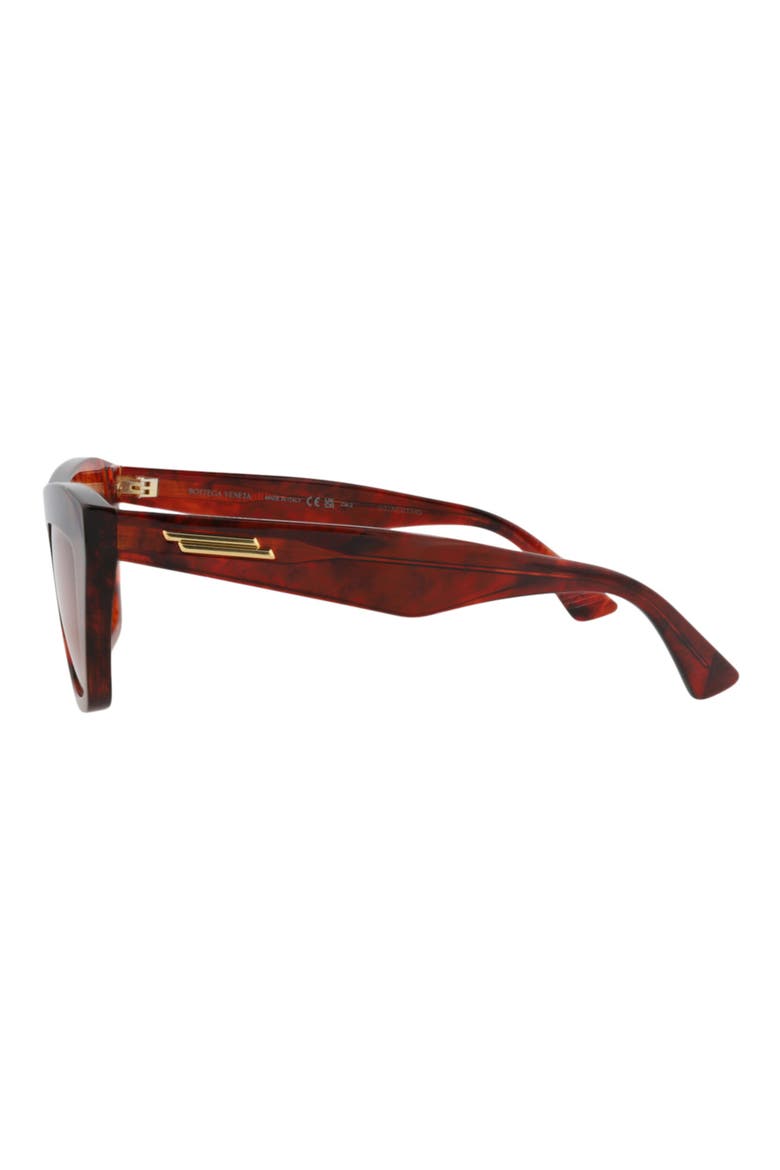 Gender Inclusive 55mm Polarized Cat Eye Sunglasses, Alternate, color, HAVANA HAVANA ORANGE