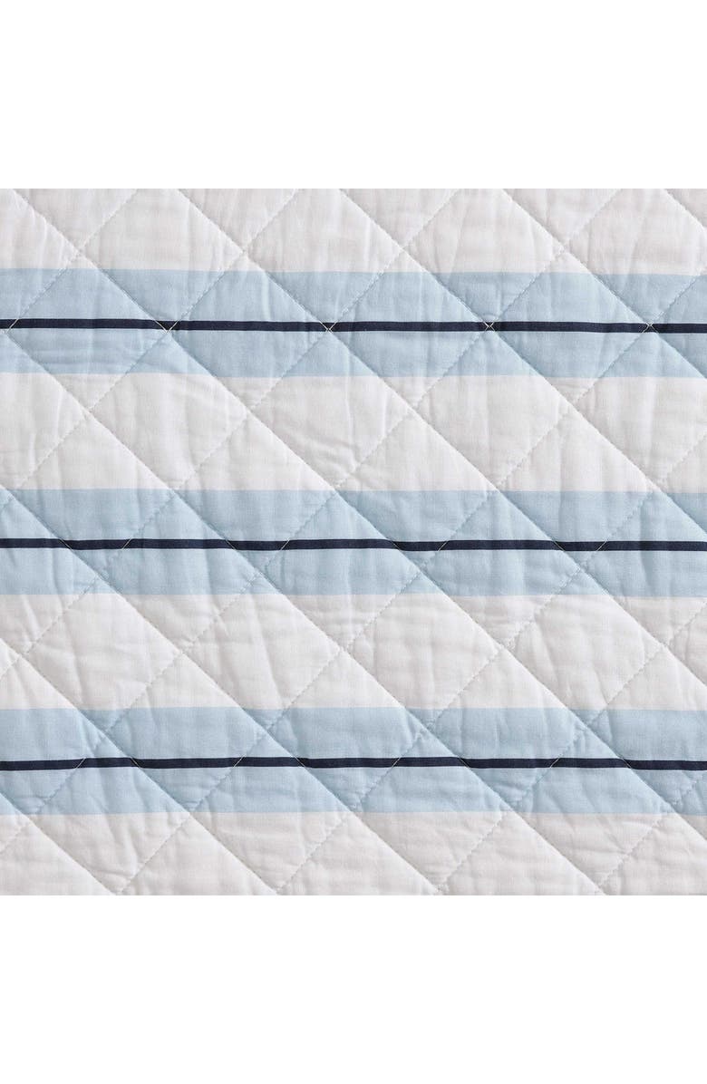 Nautica Tim Stripe Reversible Cotton Quilt Set, Alternate, color, White/ Blue Stripe