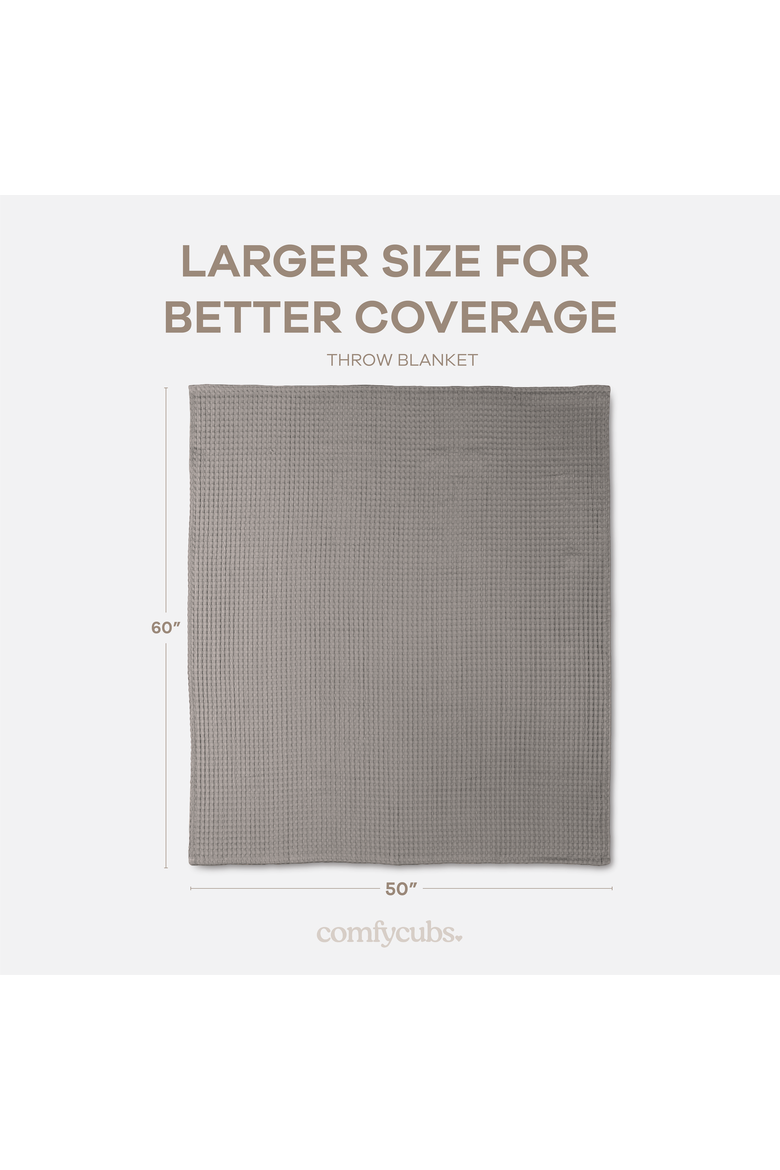 Adult Waffle Blanket, Alternate, color, Charcoal