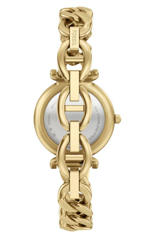 Fossil Carlie Three-hand Gold-tone Stainless Steel Watch, 28mm In Gold