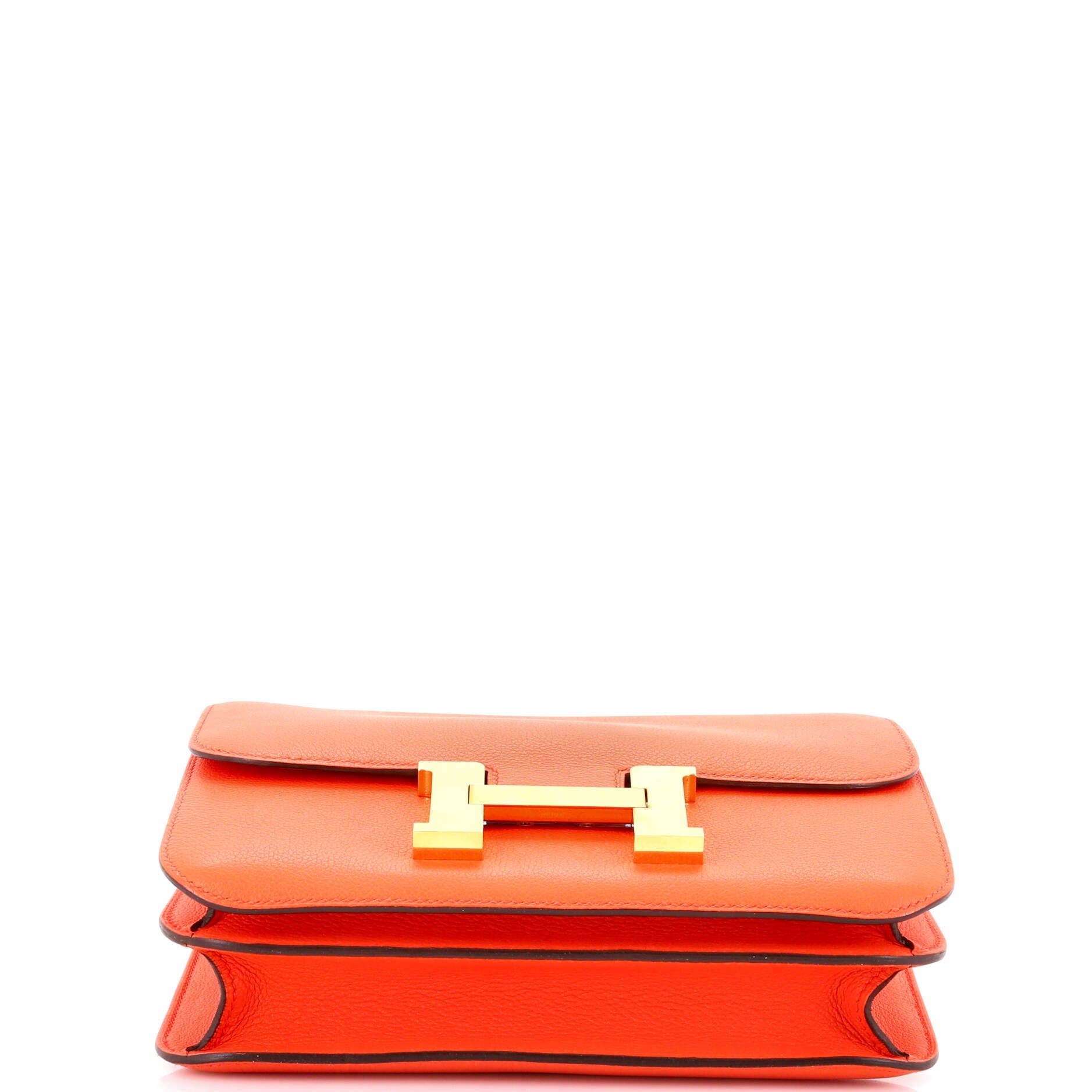 Pre-Owned Hermes Constance Bag Evercolor 24, Alternate, color, Orange Poppy