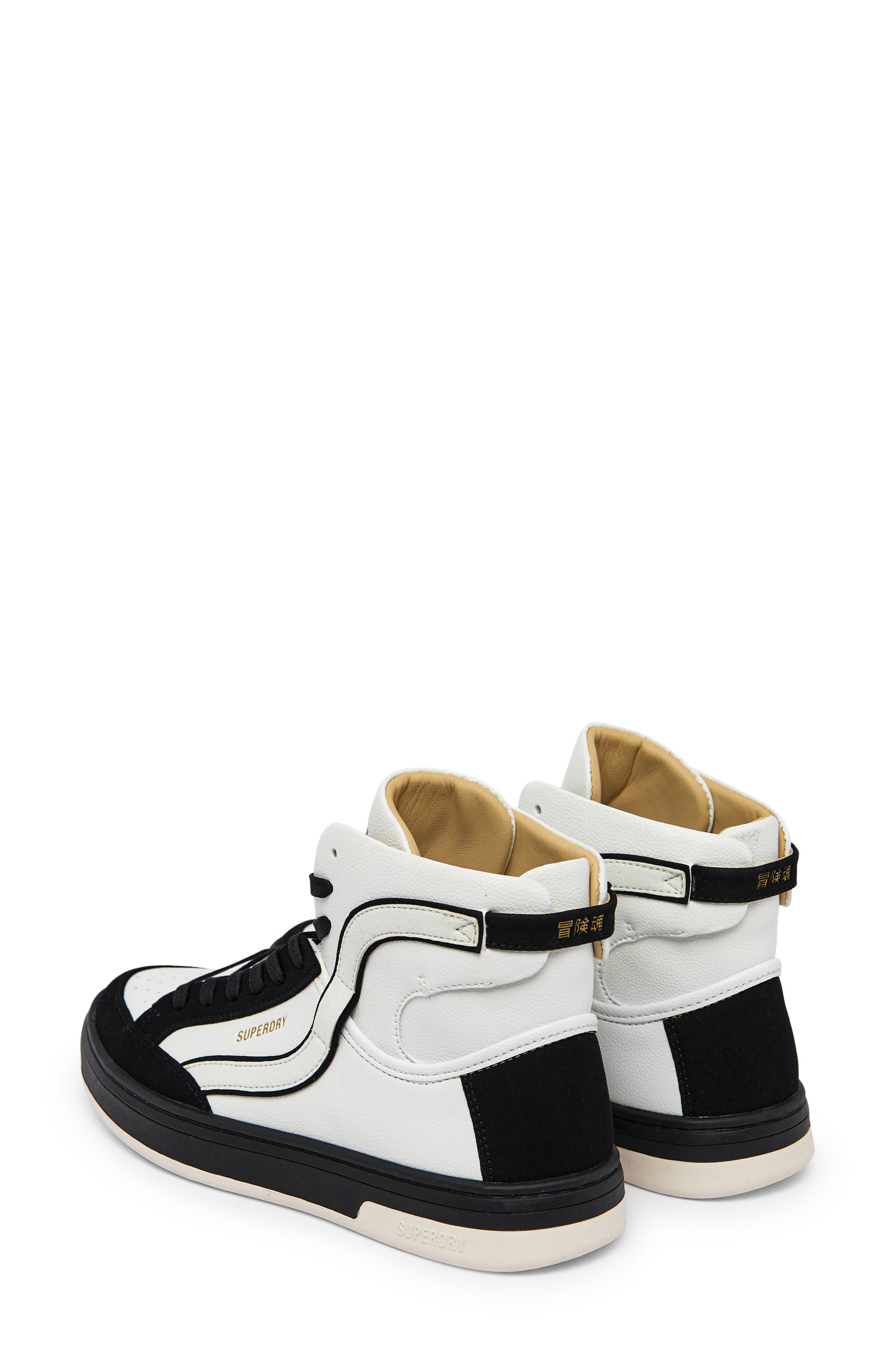 Basket High Top Sneaker, Alternate, color, WHITE/ VINTAGE BLACK