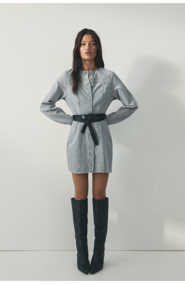 H&M Denim Dress, Alternate, color, 