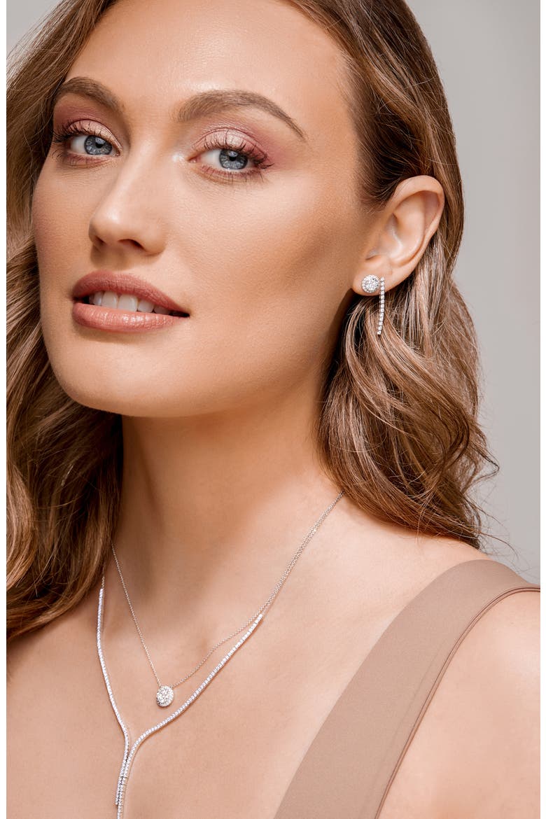 Diamond Linear Drop Earrings (Nordstrom Exclusive), Alternate, color, WHITE