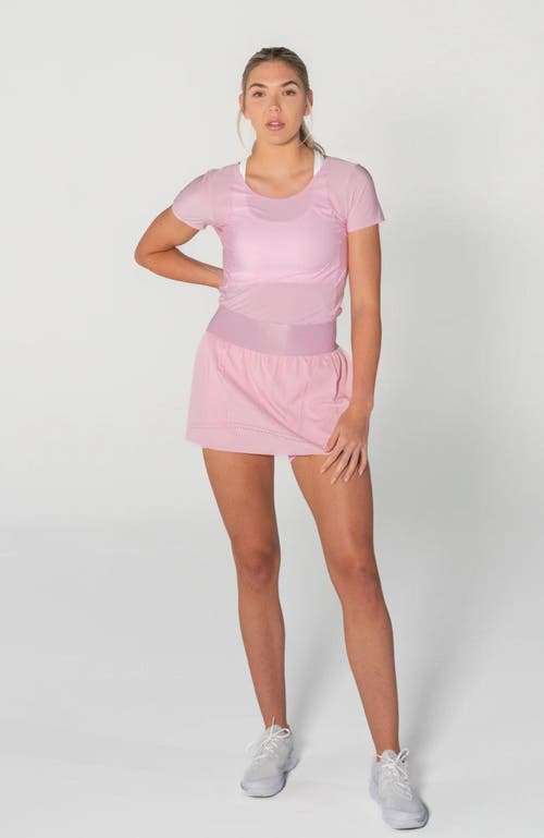 Avi Bounce-it Pickleball Short Sleeve In Pink Orchid