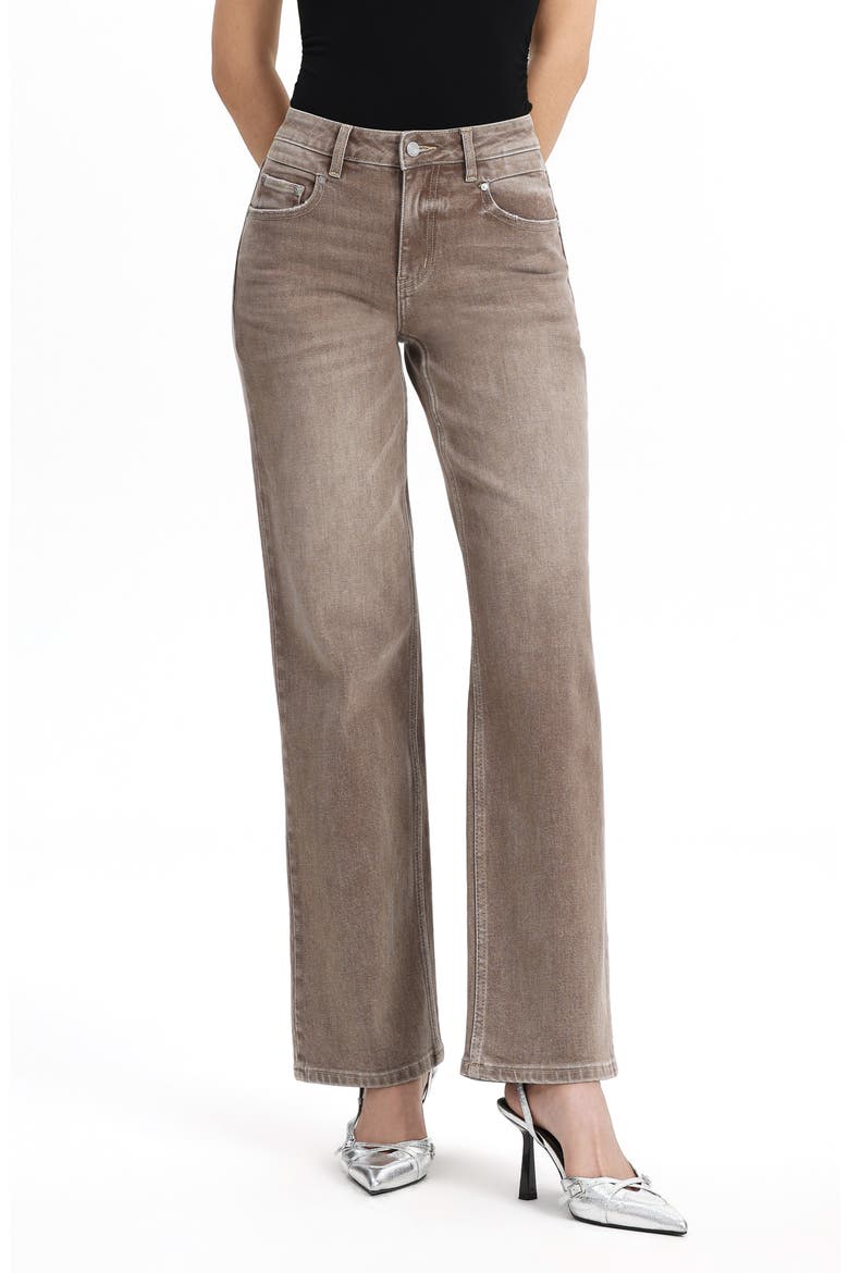 Mid Rise Straight Leg Jeans, Alternate, color, COFFEE