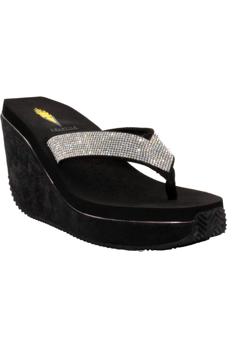 Volatile Glimpse Wedge Flip Flop, Main, color,