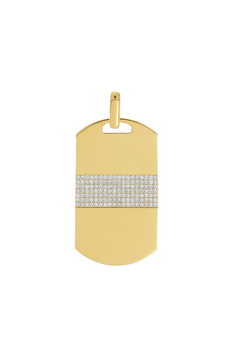 Bony Levy Men's 18K Gold Diamond Dog Tag Pendant, Main, color, 
