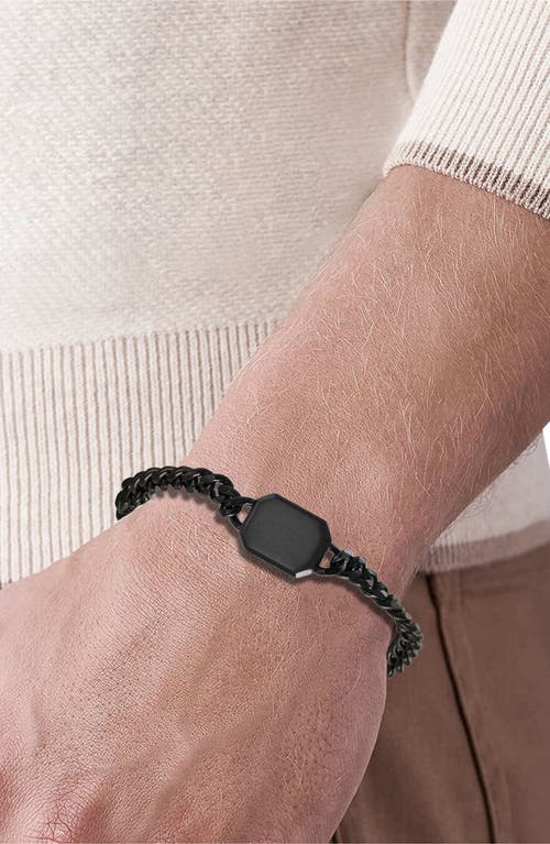 Van Heusen Tag Cuban Chain Bracelet