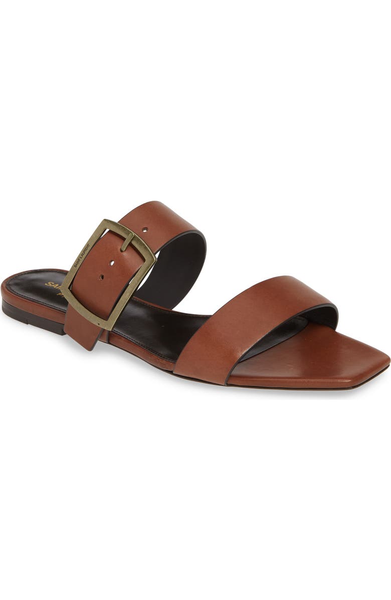 Saint Laurent Oak Nu Pieds Sandal, Main, color,