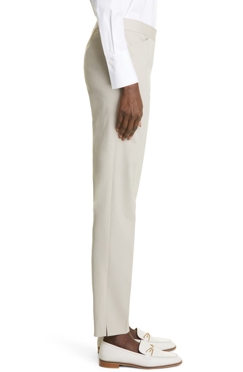 Lafayette 148 New York Irving Skinny Stretch Wool Pants, Alternate, color, Khaki